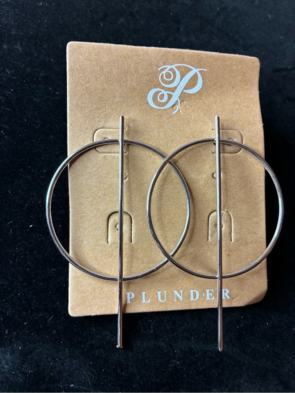Plunder Silver Circle & Cross Pin Hair Clips NWT - Picture 2 of 4
